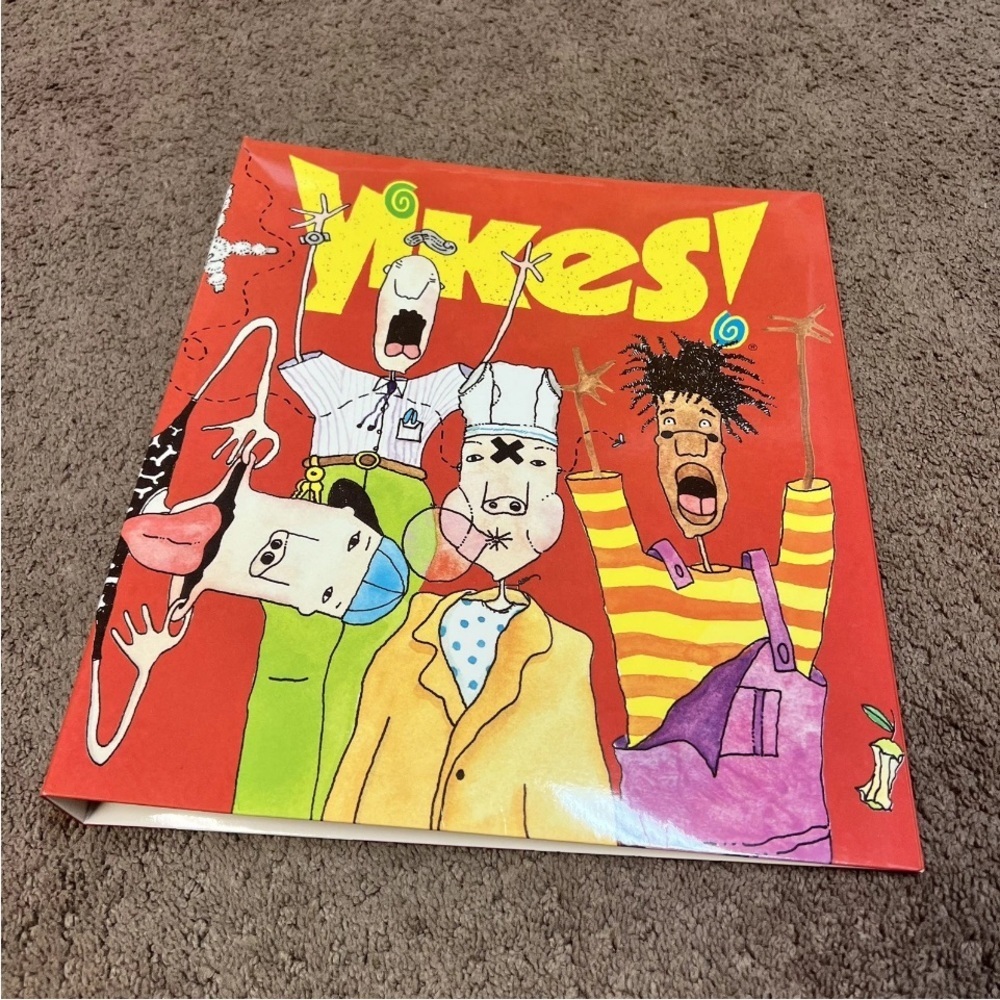 90s VTG Yikes! Red Binder NOS
